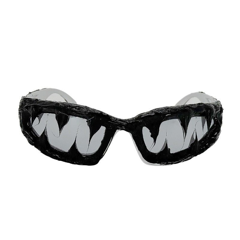 Trendy punk glasses dark series