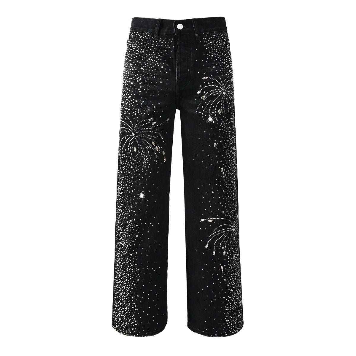 Mens trendy purple jeans, 100% cotton Jeans Rhinestones #9125