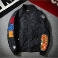 Mens Bomber Jacket MA-1 Winter Thickness available cotton-padded jacket shark pilot couple autumn and winter embroidery camouflage