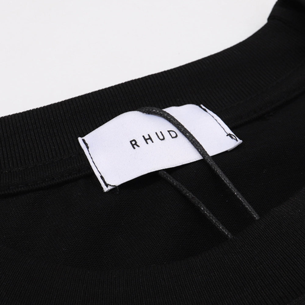 Rhude T Shirt Micro Label Alphabet Art Abstract Short Sleeve T-Shirt
