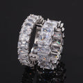 Rings Rap Men's Square Zircon Ring Hiphop St. Valentine's