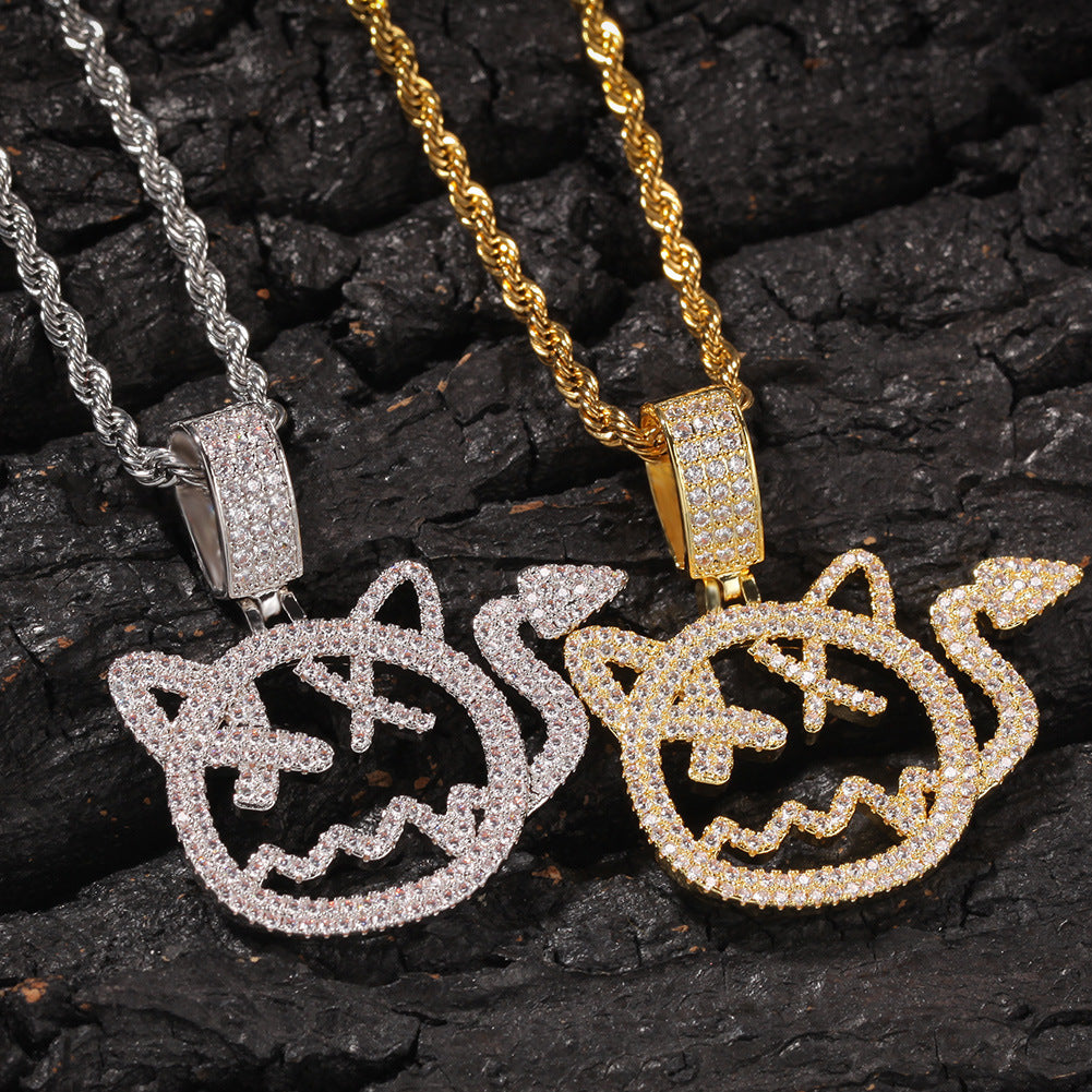 Jewelry Cartoon Imp Pendant Copper Zircon Animal Spectrum