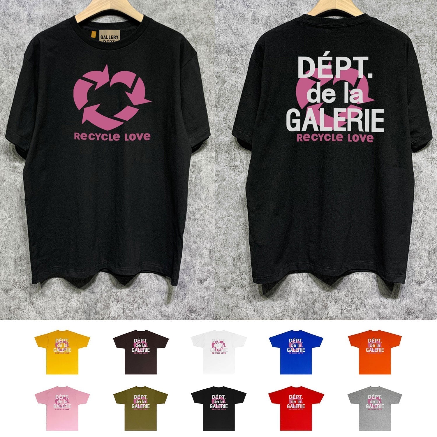 Gallery Dept T Shirt Retro Printed Loose Short-Sleeved Shirt (part2)