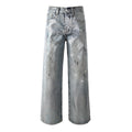 Mens trendy purple jeans, 100% cotton Rhinestones #108