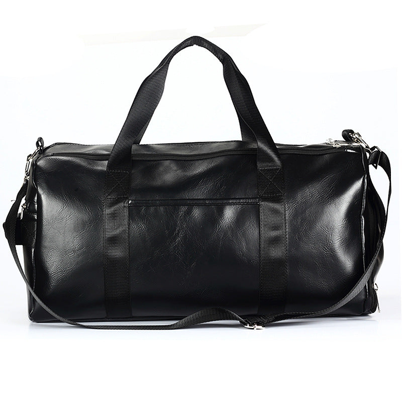 Leather duffel bag crossbody shoulder bag short trip portable travel bag yoga bag