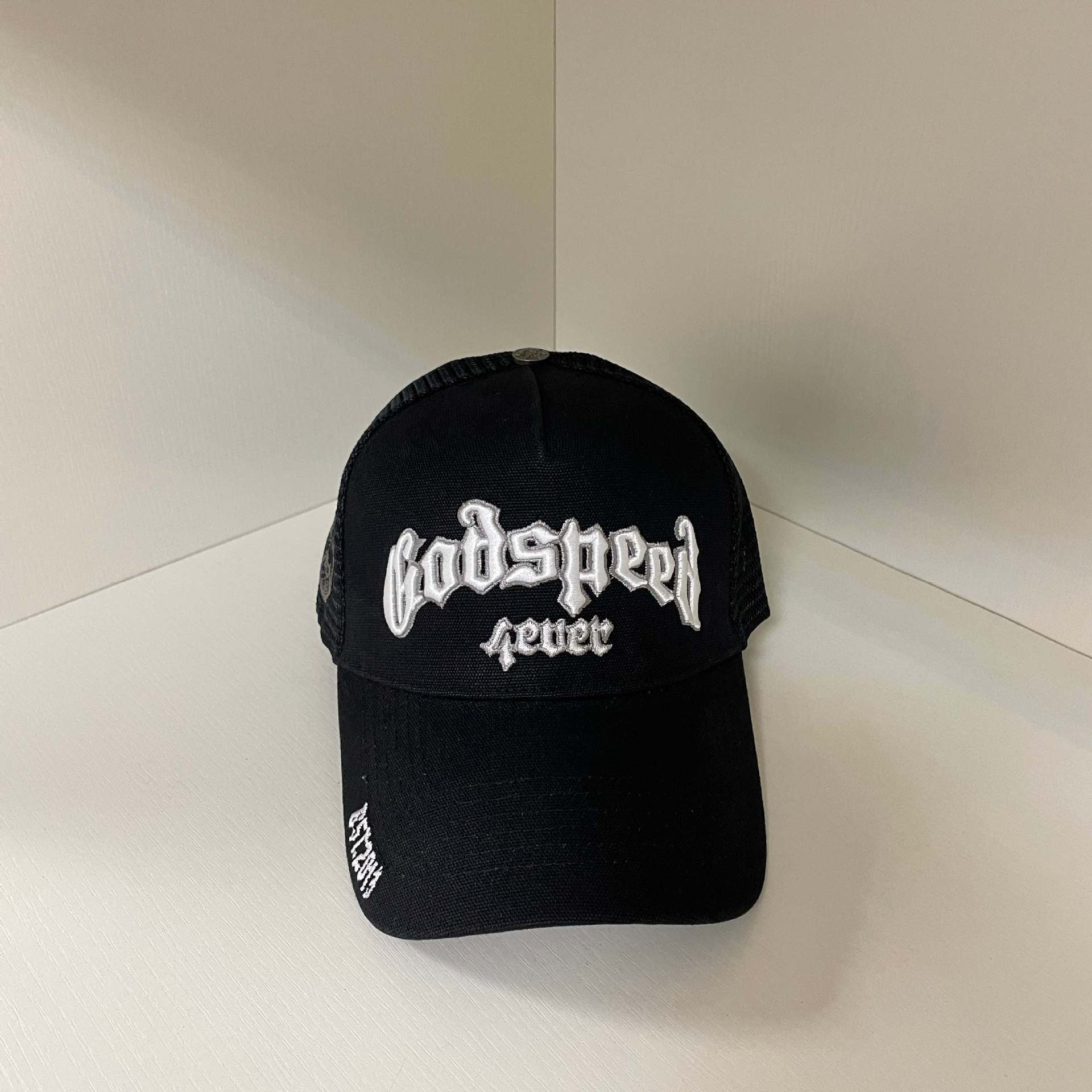 Godspeed hat caps Skull letter embroidered baseball cap Bent brim hat Men's and women's peaked
