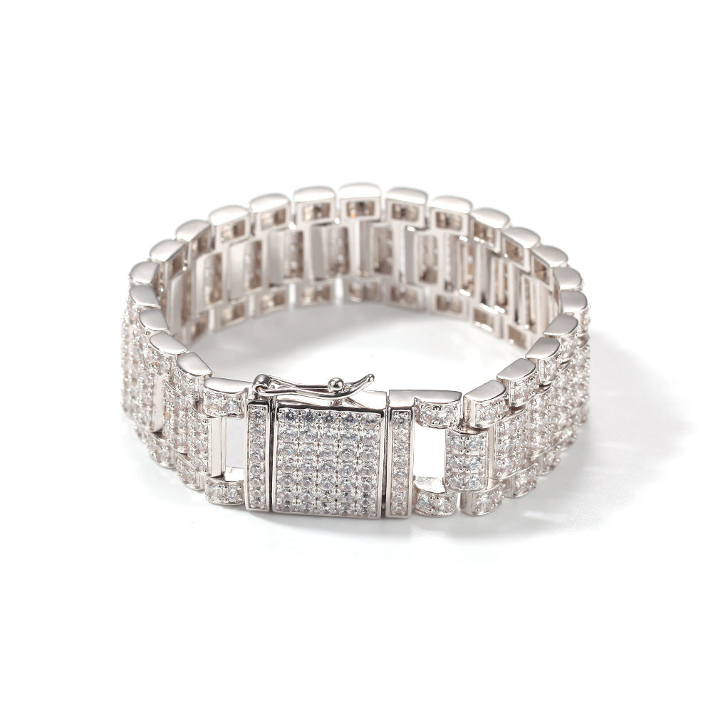 Bracelet Hip Hop Zircon Watch Bracelet Spectrum St. Valentine's