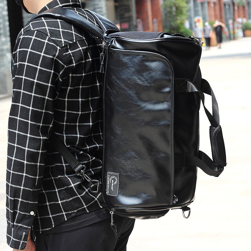 Leather duffel bag, crossbody bag, travel bag, wet-dry separation sports bag, men's fitness bag, women's training bag