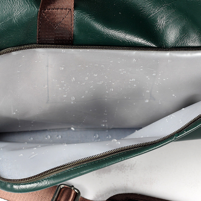 Leather duffel bag, crossbody bag, travel bag, wet-dry separation sports bag, men's fitness bag, women's training bag