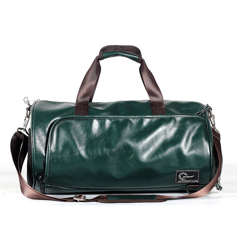 Leather duffel bag, crossbody bag, travel bag, wet-dry separation sports bag, men's fitness bag, women's training bag