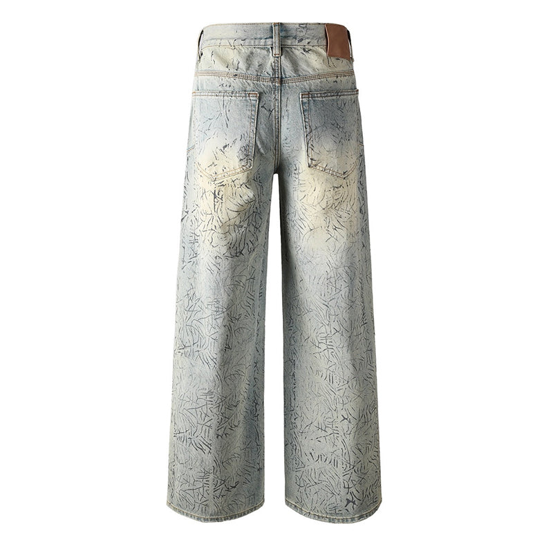 Mens trendy purple jeans, 100% cotton Jeans Rhinestones #107
