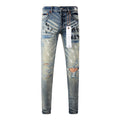 Mens trendy purple jeans, 100% cotton Pure Cotton High Street Trend