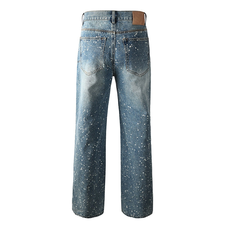 Mens trendy purple jeans, 100% cotton  Jeans Rhinestones #9126