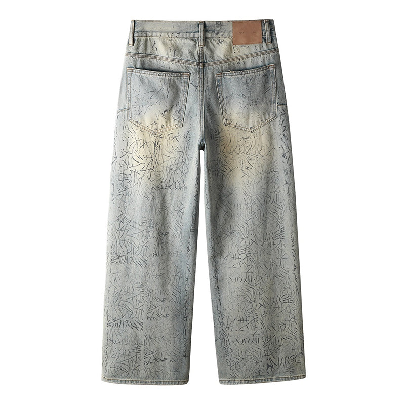 Mens trendy purple jeans, 100% cotton Rhinestones #107