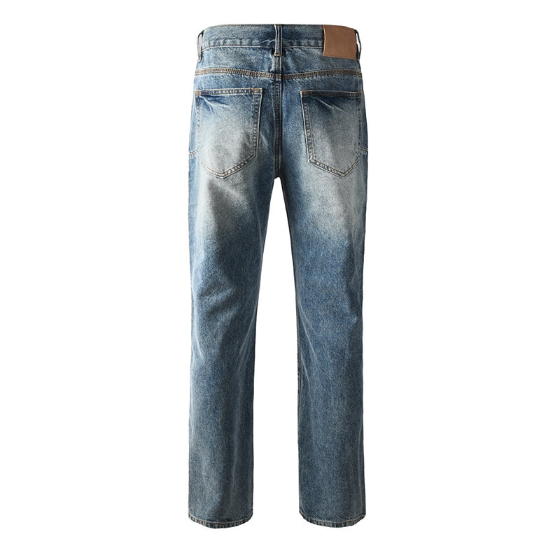 Mens trendy purple jeans, 100% cotton Rhinestones #9138