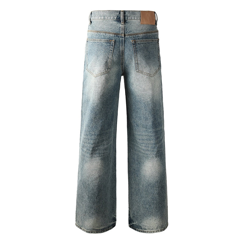 Mens trendy purple jeans, 100% cotton Jeans Rhinestones #9133