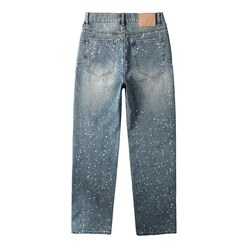 Mens trendy purple jeans, 100% cotton  Jeans Rhinestones #9126