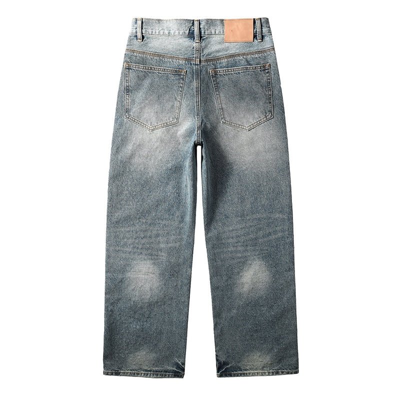 Mens trendy purple jeans, 100% cotton Jeans Rhinestones #9133