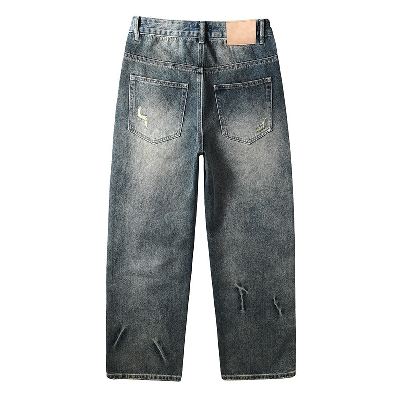 Mens trendy purple jeans, 100% cotton Rhinestones #9131