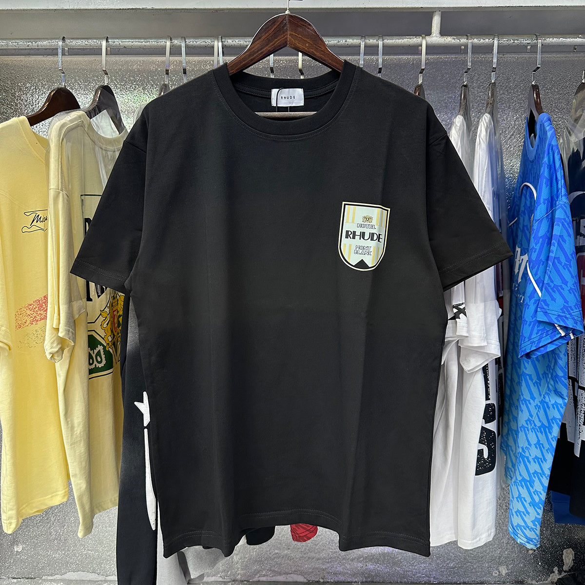 Rhude T Shirts Mont Blanc Short Sleeve Men and Women
