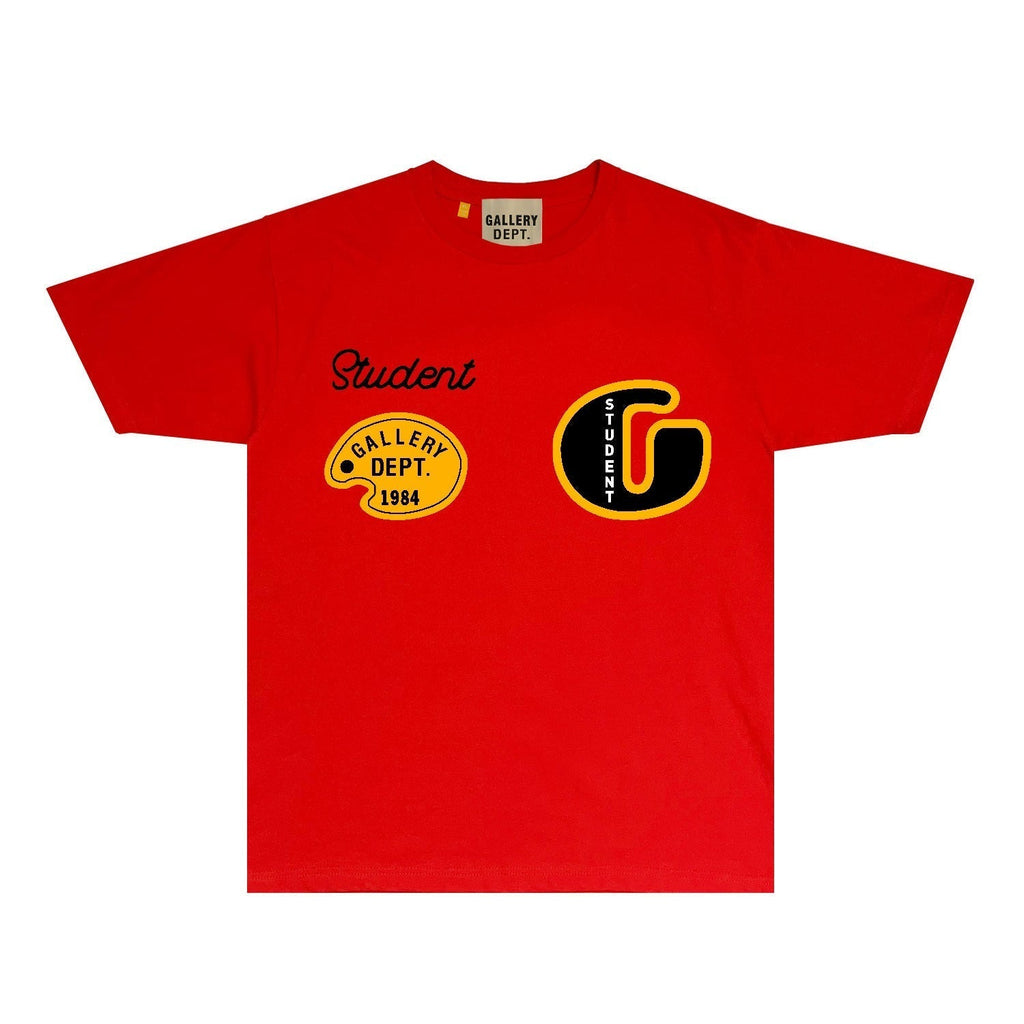 Gallery Dept T Shirt Retro Printed Loose Short-Sleeved Shirt