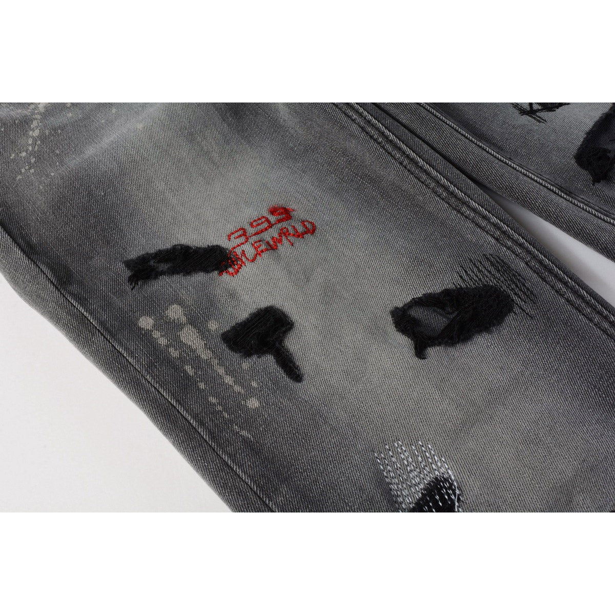 KSUBI Jeans Slim Fit Casual Ripped Jeans