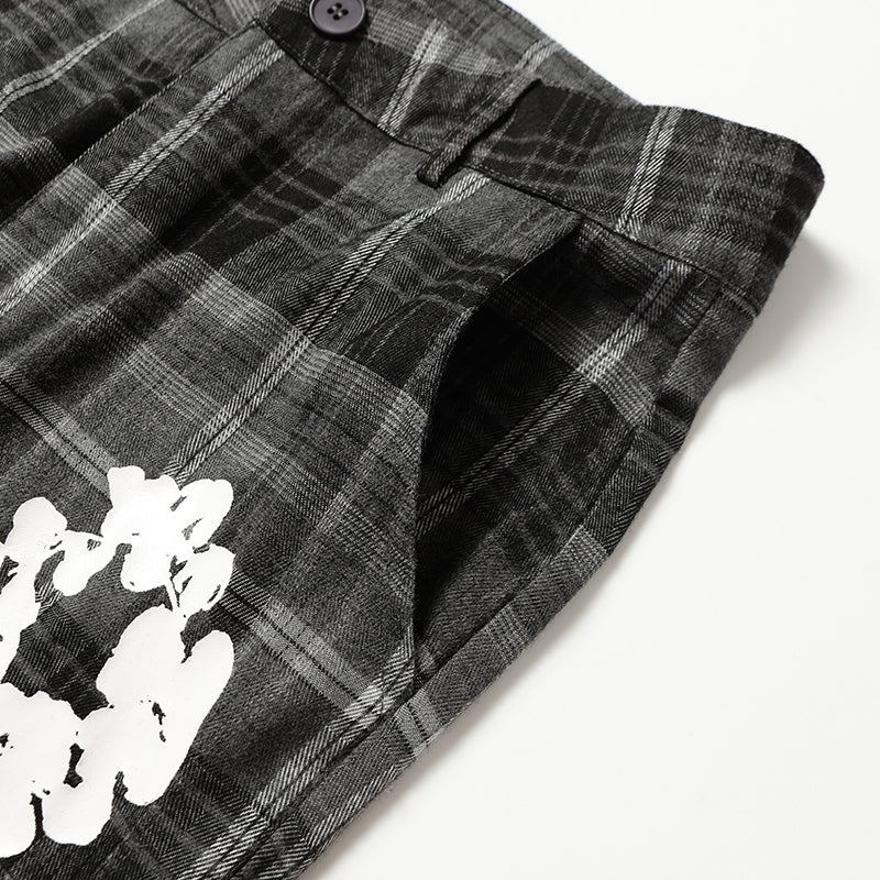 Denim Tears Long-Sleeved Shirt & Suit Pants 2 Piece Set Kapok Plaid