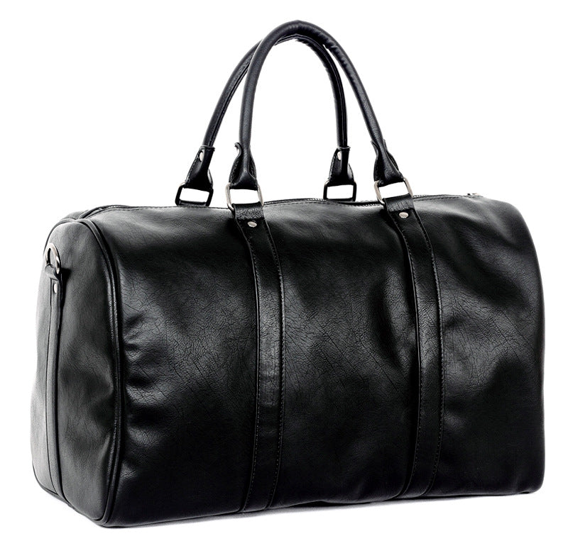 Leather duffel bag men's travel bag large capacity portable messenger bag casual