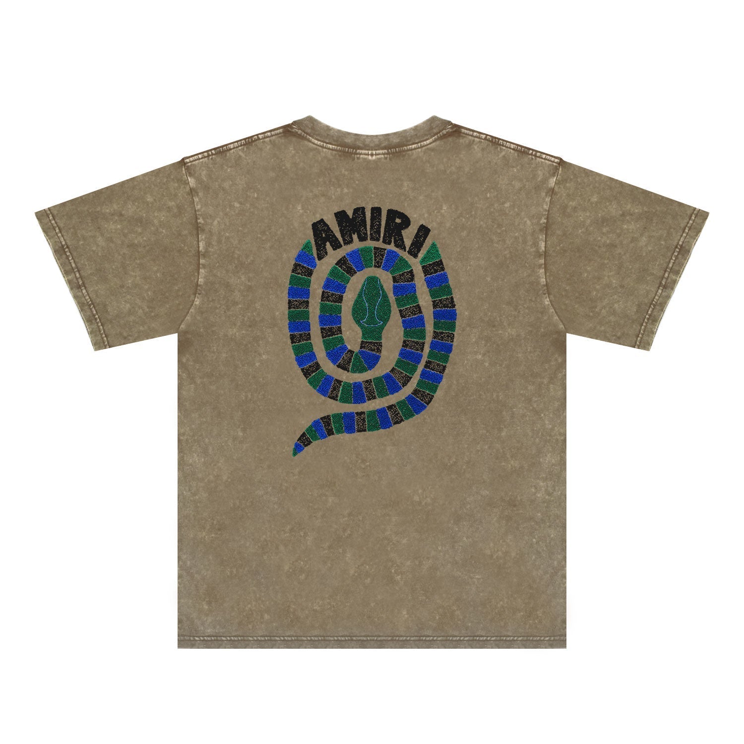 Amiri Washed Distressed T Shirt Printed Trendy Pure Cotton