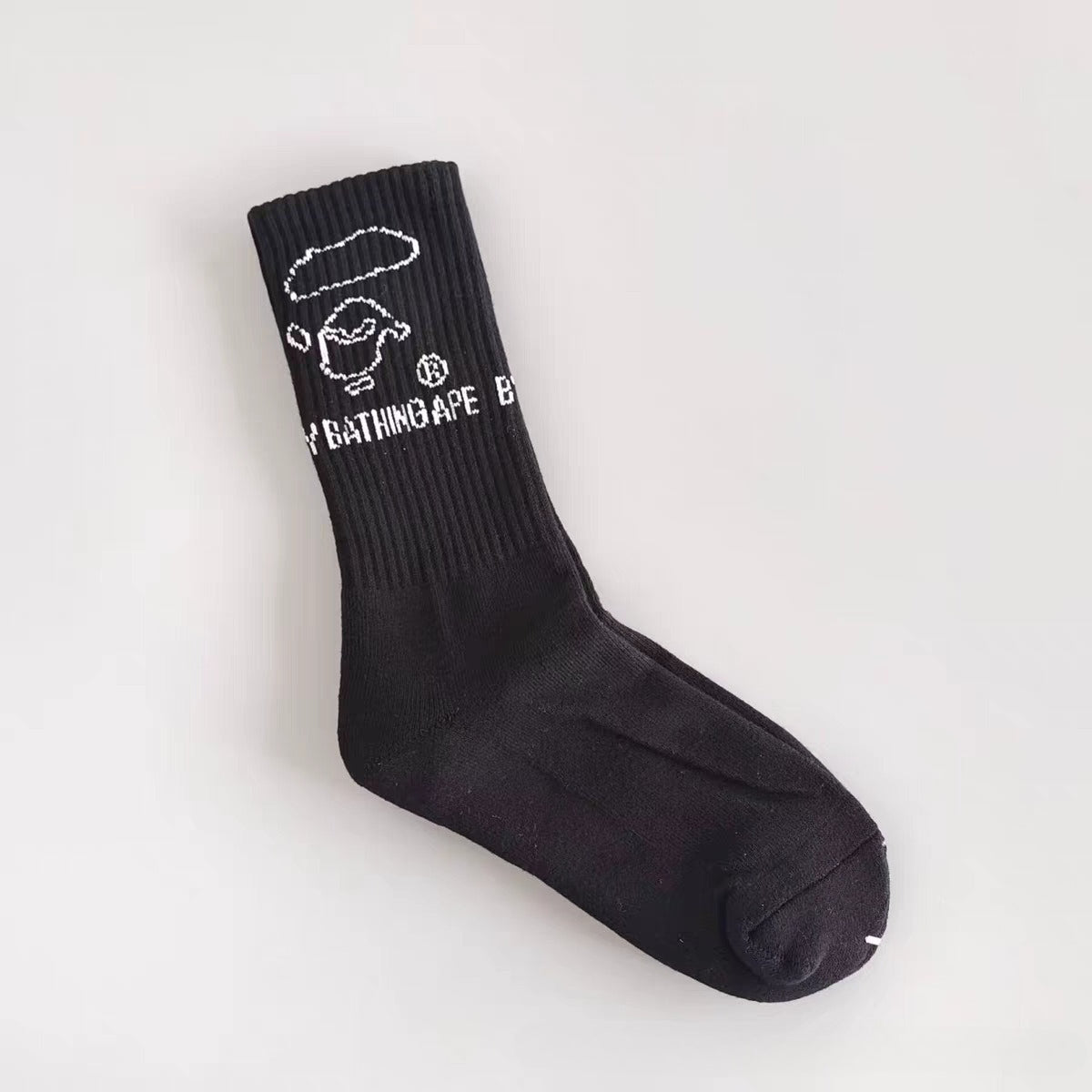 Bathing Ape Bape Socks Ape Head Towel Bottom Socks Casual Sports Socks Basketball
