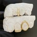 Grillz Hip-Hop Rock Hollow Bar Drill Stick Drill Double Parquet Braces Daily Out Cool Glossy Gold Teeth Hip Hop Versatile Accessories
