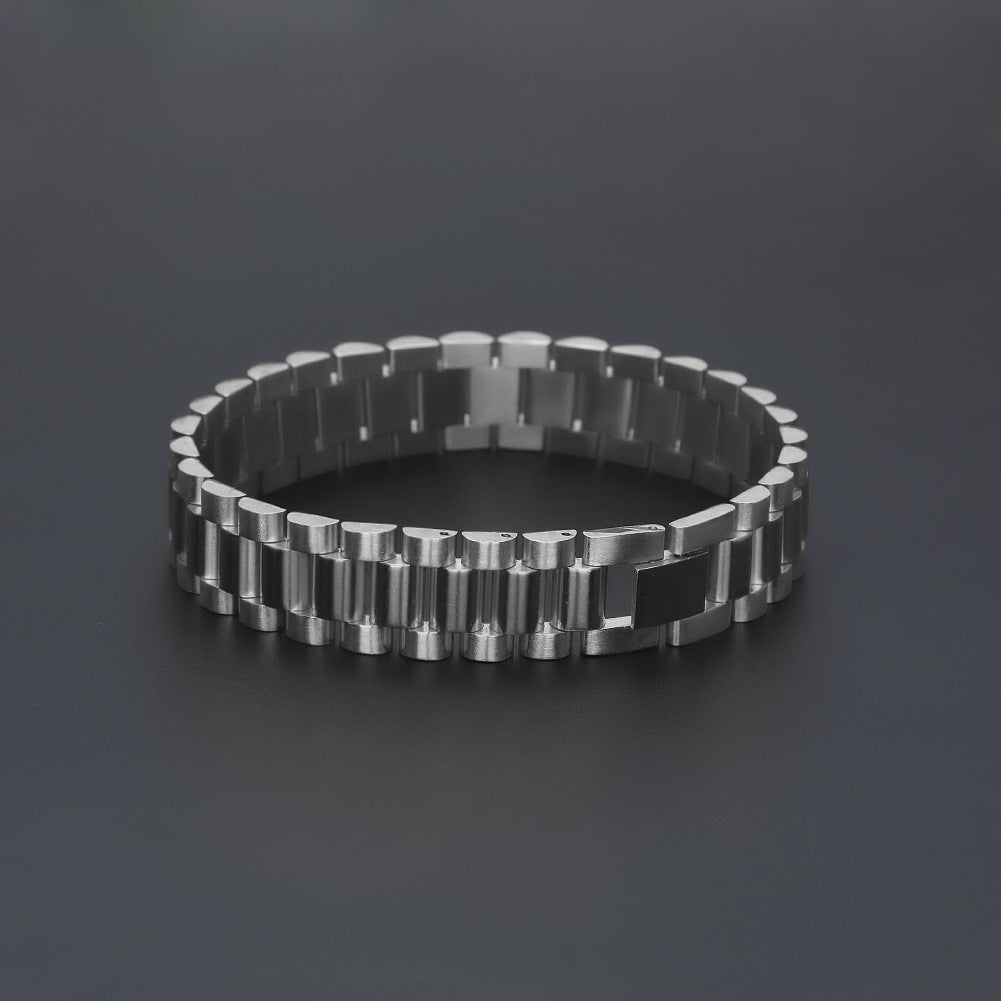 Bracelet Bracelet Punk Hip Hop Solid Steel Strap Stainless Steel Watch St. Valentine's Spectrum