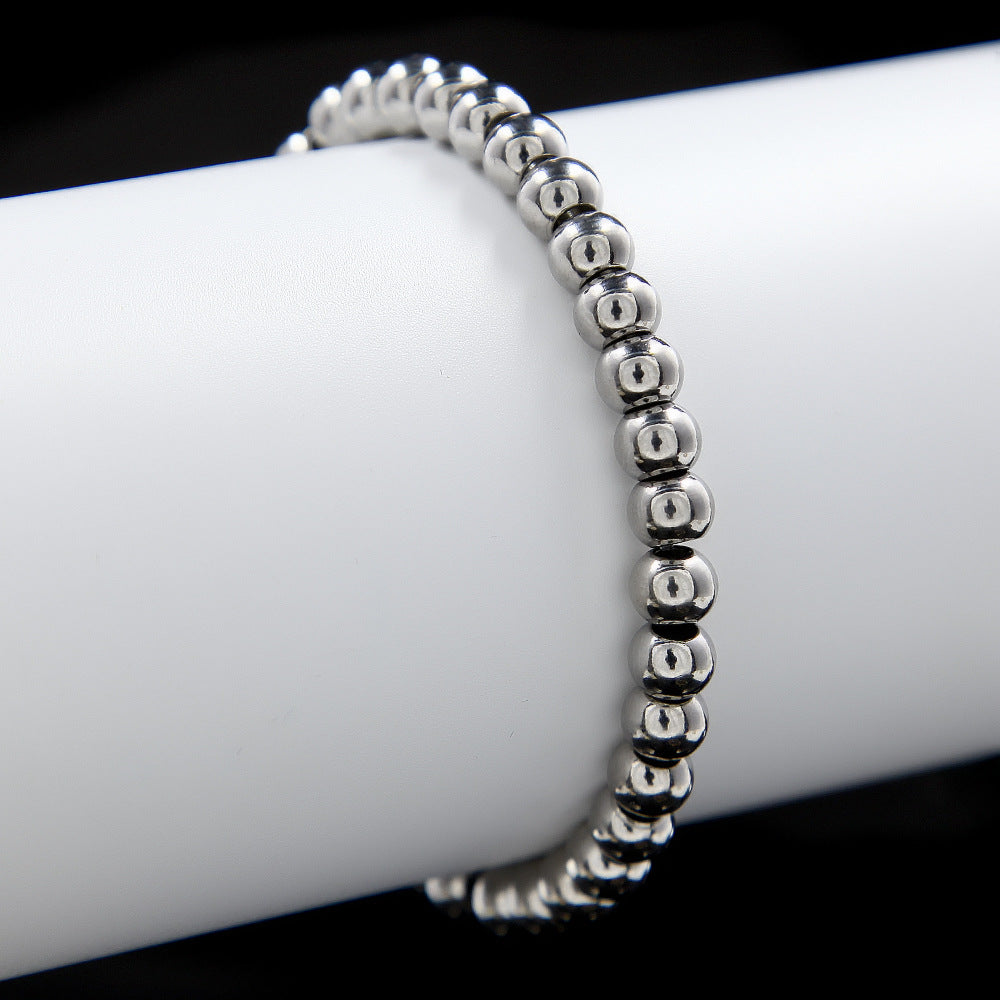 Bracelet Hip Hop Trend Color Retaining Beaded Bracelet 6mm St. Valentine's