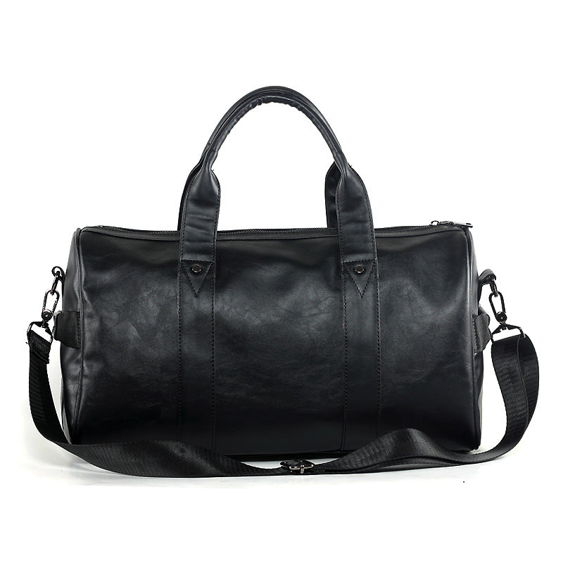 Leather duffel bag: men's travel bag, large capacity hand-to-hand crossbody bag, casual business trip shoulder bag, luggage bag