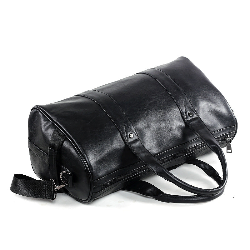 Leather duffel bag: men's travel bag, large capacity hand-to-hand crossbody bag, casual business trip shoulder bag, luggage bag