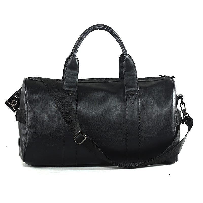 Leather duffel bag: men's travel bag, large capacity hand-to-hand crossbody bag, casual business trip shoulder bag, luggage bag