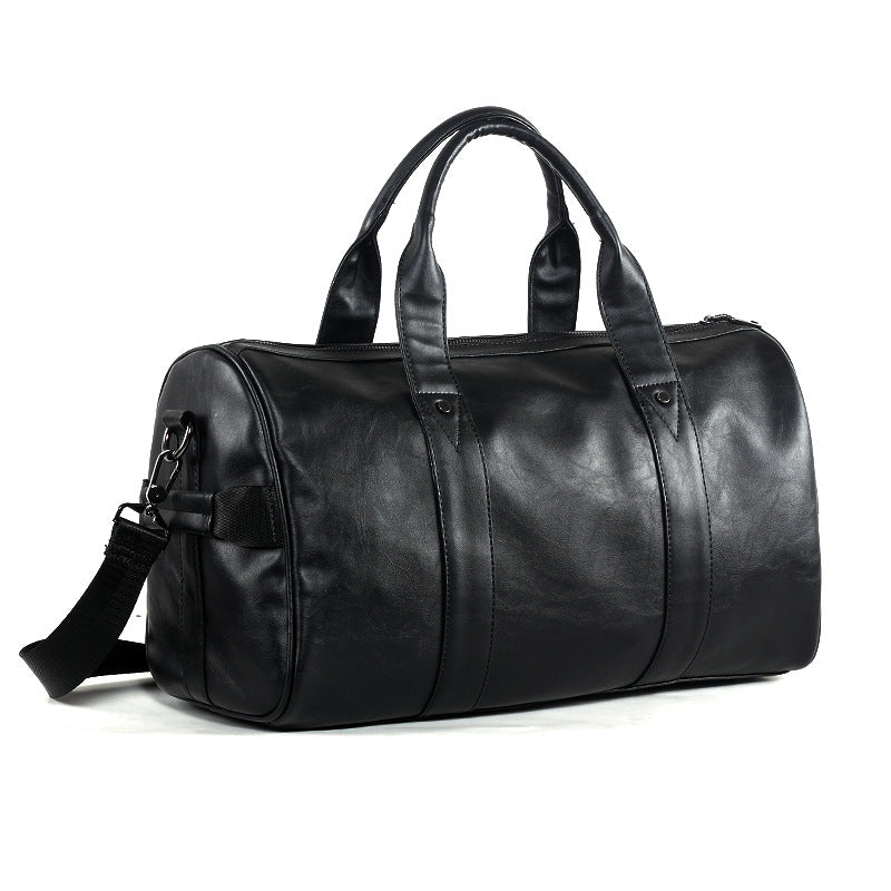 Leather duffel bag: men's travel bag, large capacity hand-to-hand crossbody bag, casual business trip shoulder bag, luggage bag