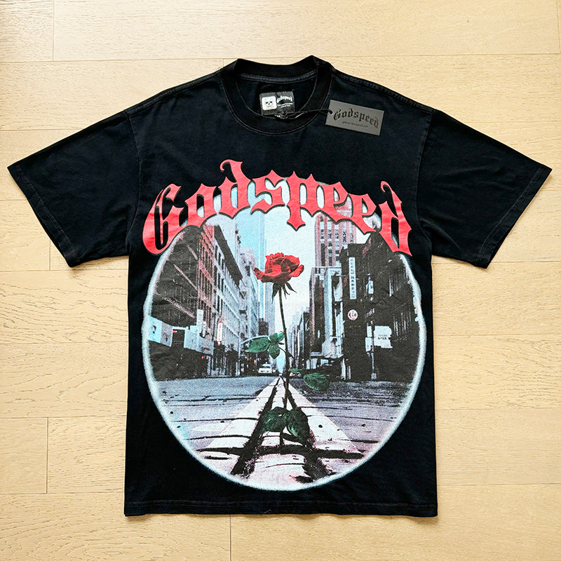Godspeed T-Shirt Retro Fantasy Pattern