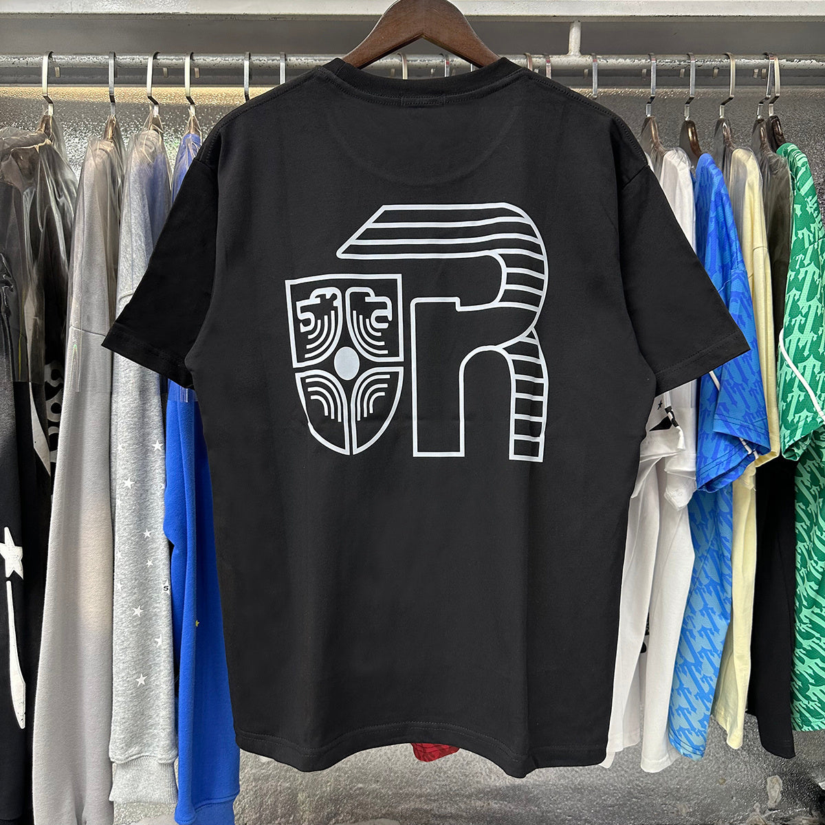 Rhude T Shirts Egyptian Pharaoh Print Cotton Casual Short Sleeves Men and Women