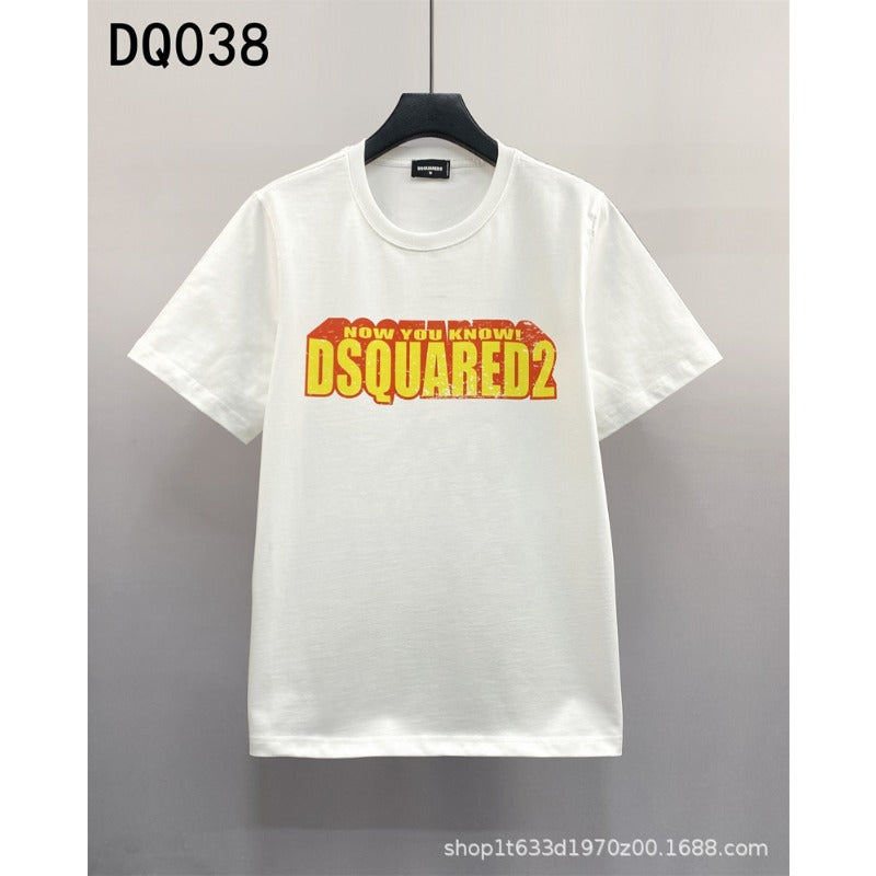 DSQ2 T Shirts Color Letter Trend Brand