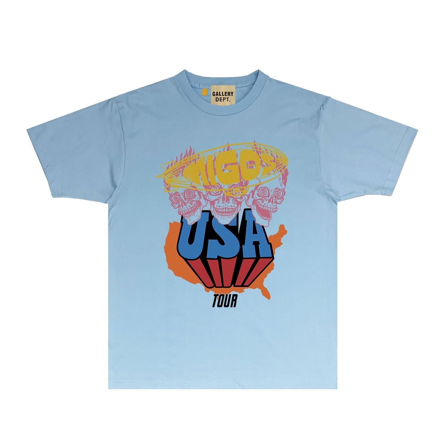 Gallery Dept T Shirt Retro Printed Loose Short-Sleeved Shirt (part2)