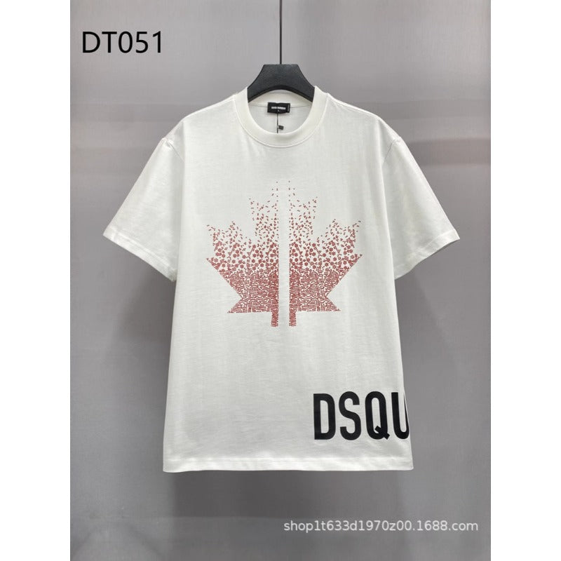DSQ2 T Shirts Maple Leaf Letters