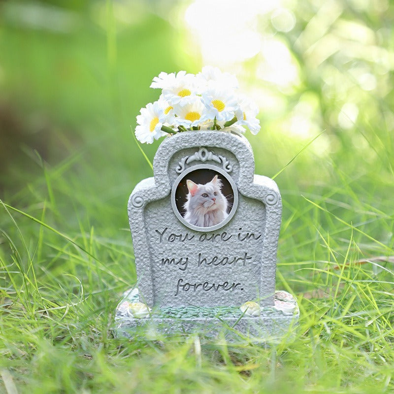 Pet Grave Marker Cross-border Amazon Creative Pet Cat Dog Funeral Tombstone Ornament Resin Outdoor Garden Pet Monument