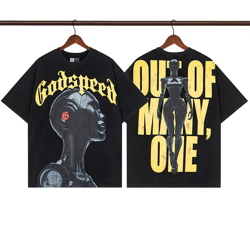 Godspeed T-Shirt Retro Fantasy Pattern