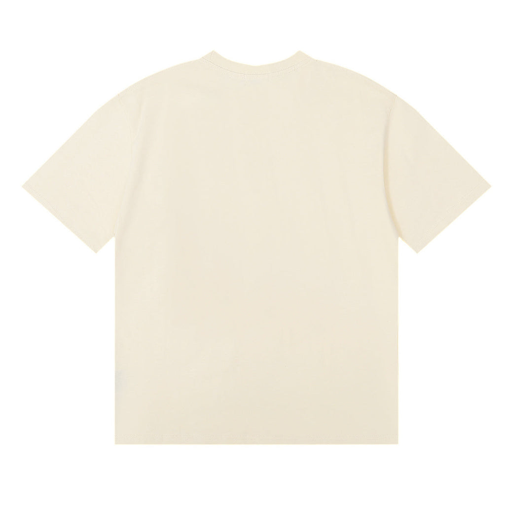 Rhude T Shirts French Cote d'Azur Printed Cotton Casual Short Sleeves Men and Women