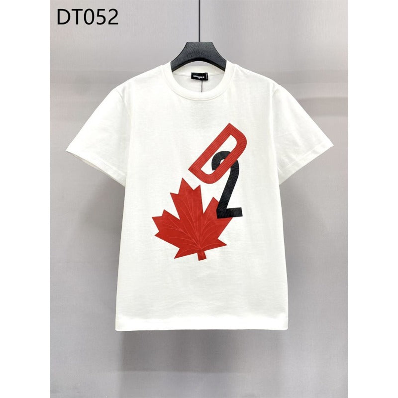 DSQ2 T Shirts Maple Leaf Letter Print
