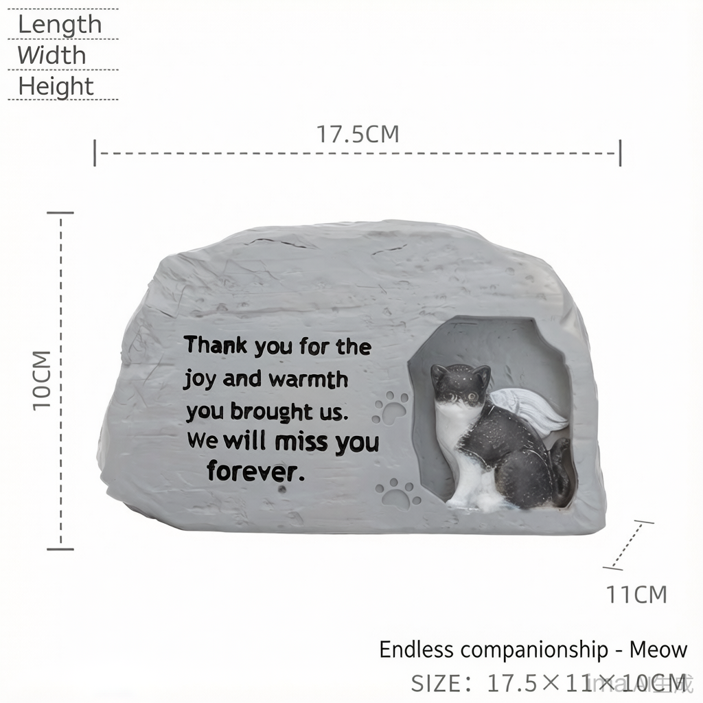 Pet Grave Marker Resin Pet Funeral Urn Storage Box Cat Dog Funeral Memorial Supplies