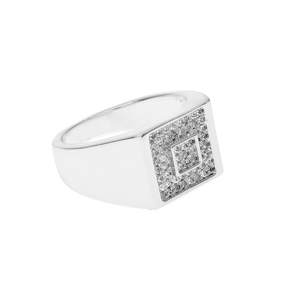 Rings Hip Hop Hipster Zircon Ring Vintage St. Valentine's