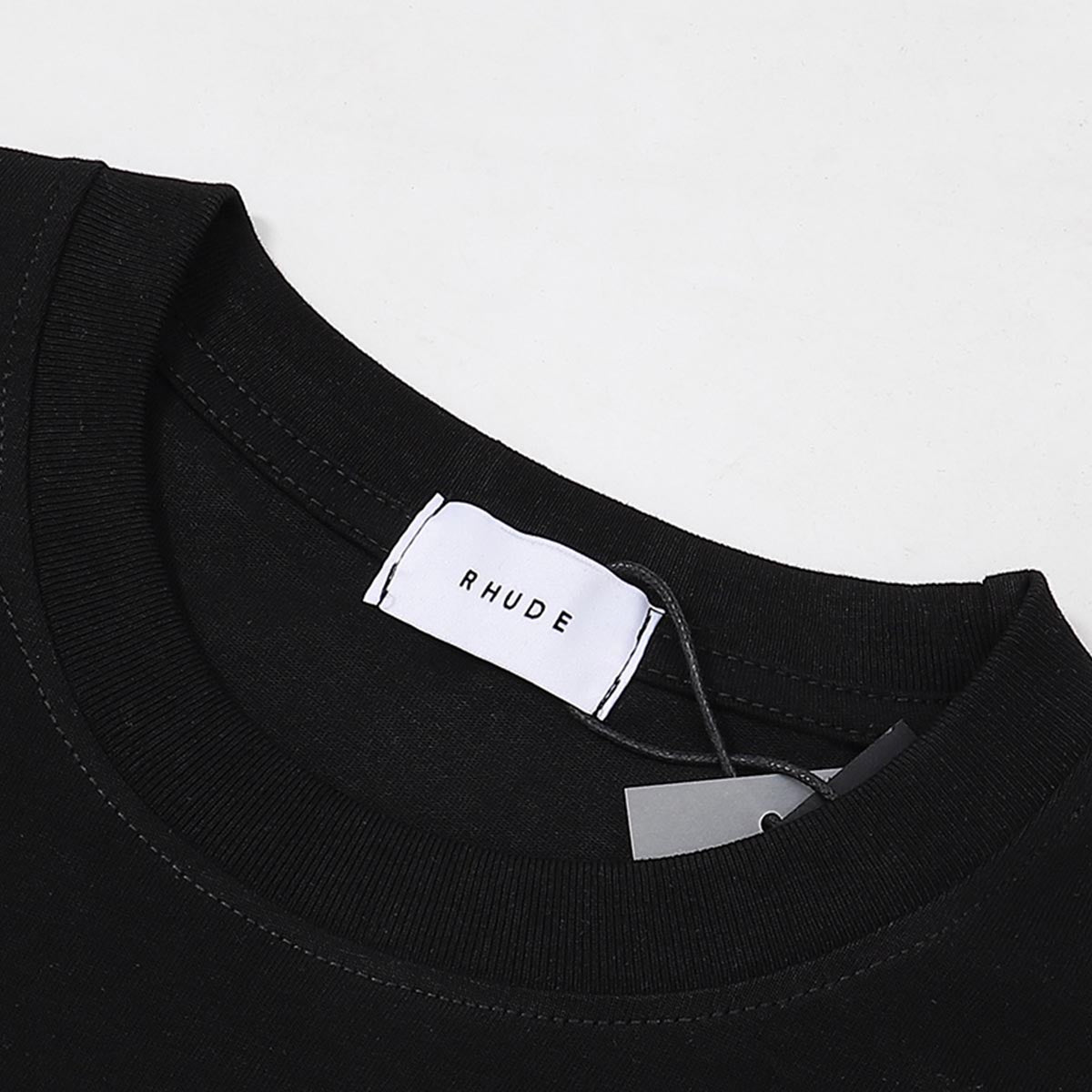 Rhude T Shirts Flag Badge Cotton Casual Short Sleeve Men and Women