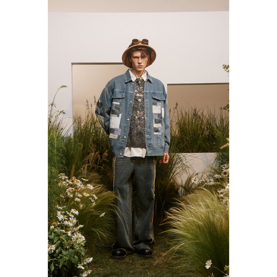 Unisex Jacket Vintage Denim Jacket Fall Loose Jacket
